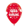 GLOBO LATEX REDONDO INFINITY® ERES ESPECIAL FASHION ROJO