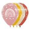 INFINITY® ROUND LATEX BALLOON HAPPY BIRTHDAY RAINBOW FASHION ASSORTED