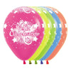 INFINITY® ROUND LATEX BALLOON HAPPY BIRTHDAY NEON ASSORTED