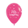 INFINITY® ROUND LATEX BALLOON HAPPY RADIANT BIRTHDAY FASHION FUCHSIA