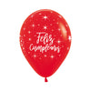 INFINITY® ROUND LATEX BALLOON HAPPY RADIANT BIRTHDAY FASHION RED