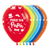 GLOBO LATEX REDONDO INFINITY® FELIZ DIA PAPA SOMBREROS FASHION SURTIDO