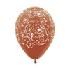 GLOBO LATEX REDONDO INFINITY® FILIGREE METAL COBRE