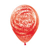 ROUND LATEX BALLOON INFINITY® GRAFFITI WINTER FASHION RED