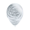 GLOBO LATEX REDONDO INFINITY® METALINK PLATA GRAFFITI FASHION BLANCO