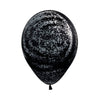 ROUND LATEX BALLOON INFINITY® METALINK SILVER GRAFFITI FASHION BLACK