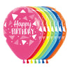 ROUND LATEX BALLOON INFINITY® HAPPY BIRTHDAY TRIANGLES FASHION ASSORTED