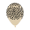 ROUND LATEX BALLOON INFINITY® LEOPARD FASHION SAND