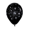 GLOBO LATEX REDONDO INFINITY® ARAÑA METALINK FASHION NEGRO