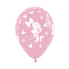 GLOBO LATEX REDONDO INFINITY® MINNIE BABY FASHION ROSADO