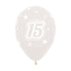 INFINITY® ROUND LATEX BALLOON MY 15 YEARS FASHION TRANSPARENT