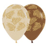 ROUND LATEX BALLOON INFINITY® PALMAS FROSTY GOLD FASHION ASSORTED