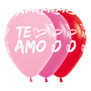 GLOBO LATEX REDONDO INFINITY® TE AMO MODERNO FASHION SURTIDO