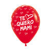 GLOBO LATEX REDONDO INFINITY® TE QUIERO MAMI MODERNO FASHION ROJO