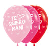 GLOBO LATEX REDONDO INFINITY® TE QUIERO MAMI MODERNO FASHION SURTIDO