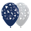 ROUND LATEX BALLOON INFINITY® FASHION TRIANGLES &amp; ASSORTED SATIN