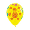 GLOBO LATEX REDONDO INFINITY® TROPICAL FASHION AMARILLO