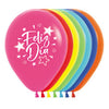 ROUND LATEX BALLOON 2 SIDES HAPPY DAY STARS FASHION ASSORTMENT