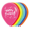 ROUND LATEX BALLOON 2 SIDES HAPPY BIRTHDAY FASHION HATS ASSORTMENT