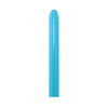 CARIBBEAN BLUE SATIN TUBE LATEX BALLOON